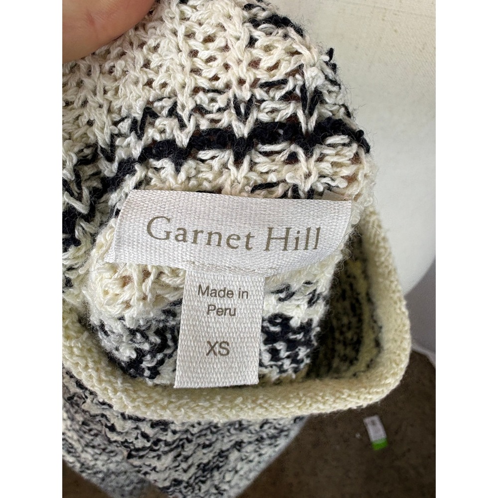 Garnet Hill Artemis Organic Cotton Roll Neck Rollneck Space Dye Coastal Sweater - Picture 6 of 9